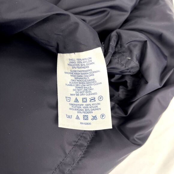 Mens Lands End Down Blend Puffer Vest Jacket Size XL Navy Blue - Picture 8 of 8